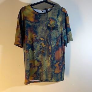 Reclaimed vintage earth blot dye T